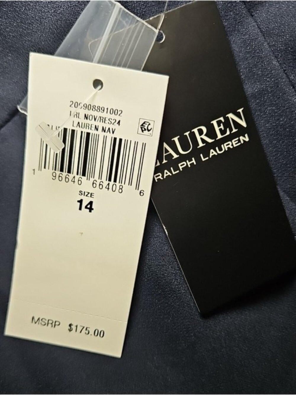 Lauren Ralph Lauren Black Label Double-Faced Georgette Wide-Leg Pant New Size 14 - Picture 13 of 13